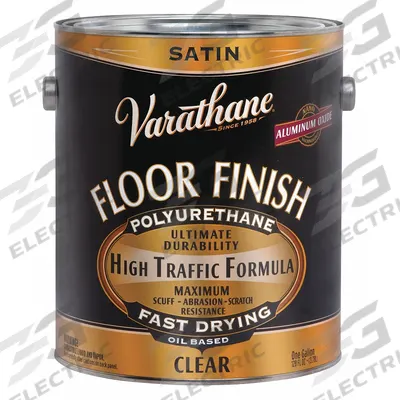 VARATHANE Finish: Finish, Interior, Oil, 1 gal Container Size, Wood, Satin, Clear - Wood Sealers & Finishes