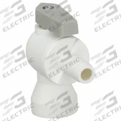 PARKER Manual Two-Way Ball Valve: 3/8 in, Polypropylene, Angle, Barb x FNPT, One-Piece, Lever (MPN PBPP6VFE6). Key specifications — Brand: PARKER; Handle: Lever.