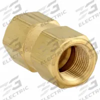 APPROVED VENDOR Poppet Spring Check Valve: Poppet, Inline Valve Body, 3/8 in Pipe Size, FNPT x FNPT (MPN CHK BRS 650-6F6F-B). Key specifications — Brand: APPROVED VENDOR.