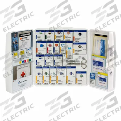 FIRST AID ONLY First Aid Kit and Housing: Gen Purpose, 50 People Served, 206 Components - General Purpose First Aid Kits