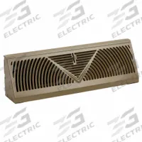 Baseboard Register: Baseboard, 4 1/2 in H, 15 in W, Louvered, Powder Coated, Brown, Steel Grille (MPN 4MJV7). Key specifications — Adjustable Blades: No; Brand: APPROVED VENDOR; Airflow Directions: One-Way; Grille Color: Brown.