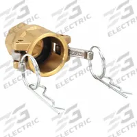 Cam and Groove Coupling: 1 in Coupling Size, 1 in Hose Fitting Size, 1 in -11-1/2 Thread Size, FNPT (MPN G100-D-BR). Key specifications — Gasket Material: Nitrile; Thread Size: 1 in -11-1/2; Brand: DIXON VALVE & COUPLING.