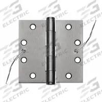 BEST Electrified Hinge: Stainless Steel, 4 1/2 in Leaf Ht, 4 1/2 in Leaf Wd (MPN CEFBB191-5445X45DOORHINGE32DSTS). Key specifications — Material: Stainless Steel.