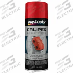 DUPLI-COLOR Automotive Paint: Brake Calipers/Drums/Rotors, Water, Ceramic, Metal, Smooth, No Texture (MPN EBCP10000). Key specifications — Color: Red; Coverage Area: 12 to 15 sq ft; Compatible Surface Material: Metal; Finish Texture: No Texture; Sheen: Gloss; Surface Texture: Smooth; Brand: DUPLI-COLOR.