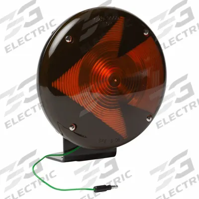 GROTE Stop/Turn/Tail Light: Incandescent, Turn Signal Light, Amber, Round, 7 in Overall Dia - Turn Signal Lights