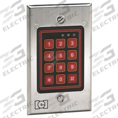 LINEAR Electromagnetic Access Keypad: 4 1/2 in Ht, 1 1/8 in Dp, 2 3/4 in Wd, White - Keypads
