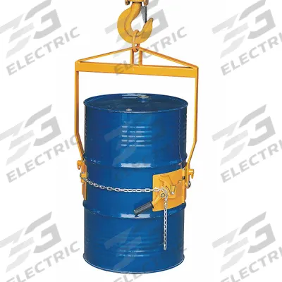 DAYTON Drum Lifter: For 55 gal Drum Capacity, Manual Tilt, Metal, 800 lb Wt Capacity - Rotating & Dispensing Drum Lifting Hooks