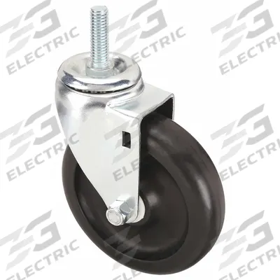 APPROVED VENDOR Stem Caster: 5 in Wheel Dia., 1 1/4 in Wheel Wd, Swivel, Swivel - NSF-Listed Sanitary Threaded Stem Casters