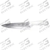 MERCER CUTLERY Chef/Utility Knife: Hollow Ground, 8 in Overall Lg, Steel Blade, Polypropylene Handle (MPN M18110). Key specifications — Sub-brand: Ultimate White; Brand: MERCER CUTLERY; Blade Material: Steel; Blade Type: Hollow Ground; Edge Style: Sharp Edge; Forged/Stamped: Stamped; Handle Color: White; Handle Material: Polypropylene.