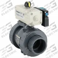 HAYWARD FLOW CONTROL Pneumatically Actuated Two-Way Ball Valve: 2 in, PVC, Double-Acting (MPN PSDTBH120STEA8). Key specifications — Brand: HAYWARD FLOW CONTROL; Pilot Solenoid Voltage: Not Included.