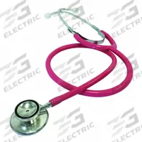 MEDSOURCE Stethoscope: Stethoscope, Adult/Pediatric, Pediatric, Dual, Pink, 22 in Overall Lg (MPN MS-70037). Key specifications — Color: Pink; Patient Type: Adult; Brand: MEDSOURCE; Stethoscope Design: Pediatric; Includes: Spare Diaphragm.