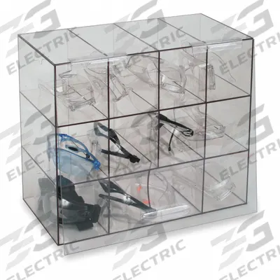 Grainger Protective Eyewear Dispenser: 12 Compartments - Cases