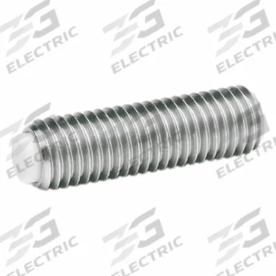 JW WINCO Set Screw with Plastic Tip: Stainless Steel, POM Tip, M10 Thread Size - Non-Marring Half Dog Point Set Screws