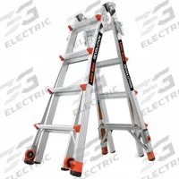 LITTLE GIANT Combination Ladder: 6 Configurations, Aluminum, 300 lb Load Capacity, 35 lb Wt (MPN 13117-801). Key specifications — Brand: LITTLE GIANT; Included Features: Trestle Brackets.