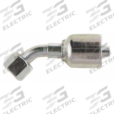 PARKER Hydraulic Crimp Fitting: Steel x Steel, 45° Elbow, -8 For Hose Dash Size - Parker Crimp Hydraulic Hose Fittings with Metric Connection