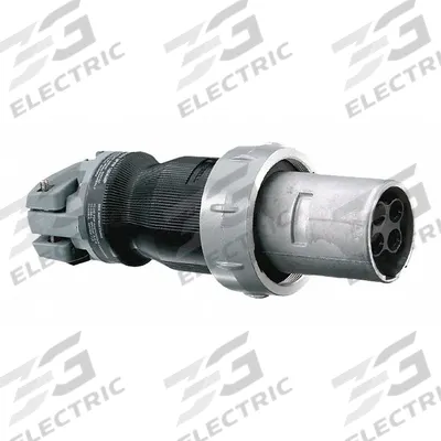 HUBBELL Pin and Sleeve Plug: Gray, 250V DC/600V AC, Single Phase, 100 A, 3 Pole - Reverse Service Watertight Plugs