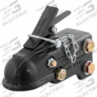 CURT Towing Coupler: Channel Mount Coupler, V, 15,000 lb Gross Towing Wt Capacity, Steel (MPN 25328). Key specifications — Brand: CURT; Finish: Powder Coated; Material: Steel; Coupler Style: Channel Mount; Resistance Properties: Corrosion-Resistant.