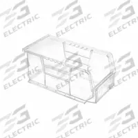 QUANTUM STORAGE SYSTEMS Plastic Bin: 5 1/2 in x 10 7/8 in x 5 in, Clear, Label Holder Included (MPN QUS230CC). Key specifications — Brand: QUANTUM STORAGE SYSTEMS; % Recycled Content: 0%.