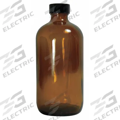 QORPAK Sampling Bottle: 480 mL, Amber, 28-400, Polypropylene, 12, PTFE - Amber Narrow Mouth Round Glass Lab Bottles