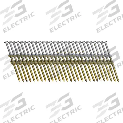 SENCO Framing Nails,3" L,Plain,PK4000: Framing Nails, Flat, Smooth, 3 in Overall Lg - Collated Framing Nails