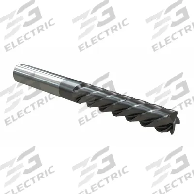 WIDIA HANITA Corner Radius End Mill: Carbide, AlTiN Coated, 5 Flute, 1" Mill Dia, 2-1/4" LOC - Fast-Cutting Carbide Corner-Radius End Mills for Steel & Cast Iron