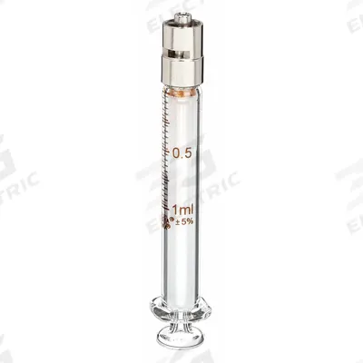 FORTUNA Reusable Glass Syringe: 1 mL Capacity - mL, Luer Lock, Borosilicate Glass - Luer Lock Syringes