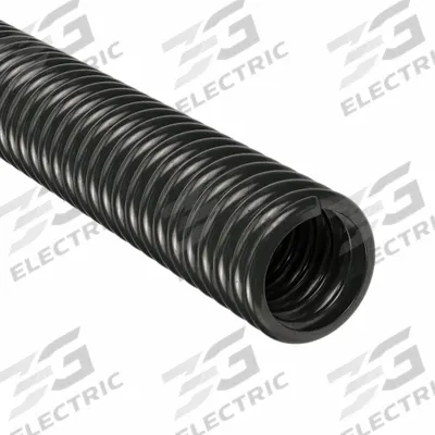 AFC Liquid-Tight Flex Plastic Conduit: 1 in Trade Size, Black, 100 ft Nominal Lg - Liquid-Tight Flexible Plastic Conduit