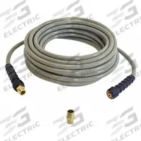 Cold Water Hose: 5/16 in ID, 50 ft Lg, Polyurethane, Gray, 5/16 in x 5/16 in Fitting Size, 3,700 psi (MPN 40226). Key specifications — Hose Cover Material: Polyurethane; Fitting Type: F M22 x M M22; Hose Color: Gray; Hose Configuration: Coupled Assembly; Brand: SIMPSON.