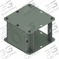 HOFFMAN Wireway Tee: 4 in Wd, 4 in Ht, 16 ga Gauge, 1, Screw-On Cover, Steel, Painted (MPN F44G90TX). Key specifications — Brand: HOFFMAN; Cover Location: Top; Finish: Painted; Overall Length: 6 in; Cover Locking Style: Screw Clamps; Cover Type: Screw-On; With/Without Knockouts - Broad: No; Cover Type - Broad: Screw-On Cover.
