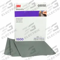 WETORDRY Abrasive Sheet: 9 in W x 11 in L, Silicon Carbide, 1500 Grit, A Wt Paper, 401Q, 50 PK (MPN 7100045849). Key specifications — Brand: WETORDRY; Series: 401Q; Resistance: Water.