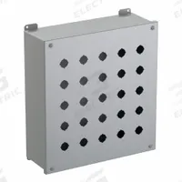 HAMMOND Push Button Enclosure: 22mm, 25 Holes, Carbon Steel, NEMA 12/13 (MPN 1437MX). Key specifications — Brand: HAMMOND; Environments & Applications: Indoor Dust & Water Droplets.