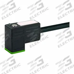 MURRELEKTRONIK Cordset: DIN Form CI Female Right Angle x Bare Wire, 5 m Cable Lg, PVC, Black, 3 Pins (MPN 7000-94061-6160500). Key specifications — Wire Size: 18 AWG; Brand: MURRELEKTRONIK; Cable Jacket Color: Black; IP Rating: IP67.