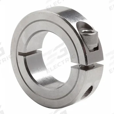 Dayton Shaft Collar: 1-Piece, Inch, Round, Clamp-On, 7/8 in Bore Dia - Stainless Steel Shaft Collars