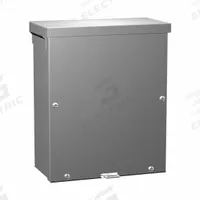 HAMMOND Junction Box: Galvanized Steel, 15 in x 12 in x 8 in, 3R, Solid Cover, Screw On, Included (MPN C3R15128SC). Key specifications — Brand: HAMMOND; Closure Method: Screws; Knockouts: Included.