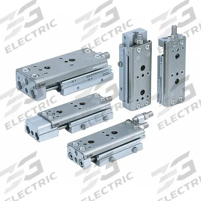 SMC Slide Table: 20 mm Stroke Lg, 20 mm Bore Dia, Mfr Part # MXQ20-20, MXQ Series - Pneumatic Slide Tables