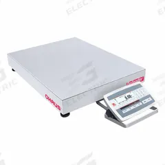 OHAUS Industrial Bench Scale: 18 in x 24 in, IP67/IP68, Front-Mounted, 100 lb Wt Capacity - Imperial (MPN D52XW50RTX5). Key specifications — attr1341383: Ethernet; attr1341384: 0.005 lb/2 g; attr1341400: OHAUS; attr1383935: Stainless Steel.