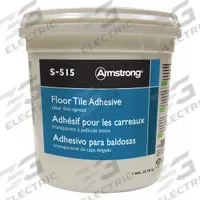 ARMSTRONG Construction Adhesive: Tile Strong, 1 gal, Pail, Cream, 0 g/L VOC Content Wt, 4 PK (MPN 00515408). Key specifications — Adhesive Color: Cream.
