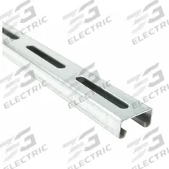 Strut Channel - Slotted: Steel, Pre-Galvanized, 14 ga Gauge, Slotted Holes, 4 in Slot Spacing (MPN FS-500SL PG 120.00). Key specifications — Material: Steel; Color: Silver; Finish: Pre-Galvanized; Hole Size: 13/32 in x 3 in; Hole Spacing: 4 in Center to Center; Slot Type: Long Slotted; Brand: APPROVED VENDOR.