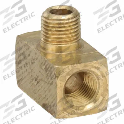 PARKER Metal Pipe Tee: Tee, 1/8 in x 1/8 in x 1/8 in, 1,000 psi, 1 37/64 in Lg - Threaded High-Pressure Pipe Fittings