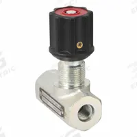 ENERPAC Hydraulic Flow Control Valve: 10 gpm Max Flow Rate, #4 SAE O-Ring Boss, #4 SAE O-Ring Boss (MPN VFC1). Key specifications — attr1018158: Manual; attr1018114: Rotary Knob; attr1018116: Steel; attr1018117: ENERPAC.
