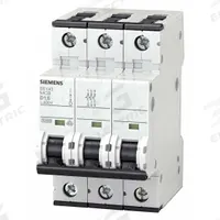 SIEMENS IEC Supplementary Protector: 45 A Amps, 72V DC, 10kA at 400V AC, Screw Clamp, 5SY4, 400V AC (MPN 5SY43457). Key specifications — Terminal Connection: Screw Clamp; Series: 5SY4; AC Voltage Rating: 400V AC; DC Voltage Rating: 72V DC; Max. AIR Rating: 10kA at 400V AC; Brand: SIEMENS.
