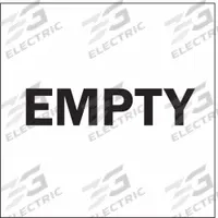 BRADY DOT Handling Label: Empty, 6 in x 6 in, 6 in Label Ht, 6 in Label Wd, Vinyl, Label, 500 PK (MPN 63240). Key specifications — Brand: BRADY; Message: Empty.