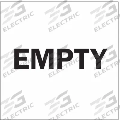 BRADY Handling Label: Empty, 6 in x 6 in, 6 in Label Ht, 6 in Label Wd, Vinyl