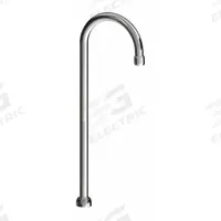 CHICAGO FAUCETS Spout: Spout, Gooseneck, Swivel Spout, Brass, Polished Chrome, 2.2 gpm Flow Rate (MPN GN2AH17E3JKABCP). Key specifications — Includes: Mounting Hardware; Product Type: Spout; Spout Style: Swivel; Body Material: Brass; Color/Finish: Polished Chrome; Brand: CHICAGO FAUCETS.