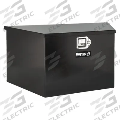 BUYERS PRODUCTS Trailer Tongue Box: Steel, Black, 15 in Overall Dp, 16 3/8 in Overall Ht - A-Frame Trailer Tongue Boxes
