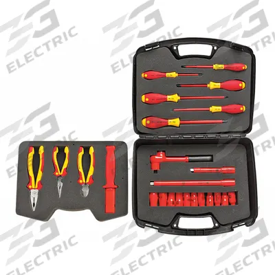 WIHA Insulated Tool Kit: Insulated, 24 Total Pcs, Sockets and Accessories - Tool Sets with Tool Case