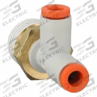 SMC Push-Fit Tee Fitting: 1/4 in Pipe x 5/32 in OD x 5/32 in OD Size, 36 29/32 mm Overall Lg, White (MPN KQ2Y03-35AS). Key specifications — Brand: SMC.
