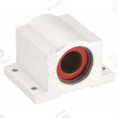 PBC LINEAR Mounted Linear Bearing: Single, Self-Aligning, 1 1/2 in Inside Dia, Frelon™ Gold (MPN P24). Key specifications — Liner: Frelon™ Gold; Material: Aluminum Alloy.