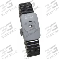 SCS Dual-Wire Metal Wristband: Metal, Black, 7 in Strap Lg - Max, 2 Strap Conductors, Coiled, 2385. Key specifications — Strap Color: Black; Brand: SCS; Cord Shape: Coiled.