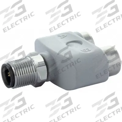 MURRELEKTRONIK T-Coupler: M12 Male Straight, 5 Pole to (2) M12 Female Straight - M12 to M12 T-Couplers for Food & Beverage Industry Applications